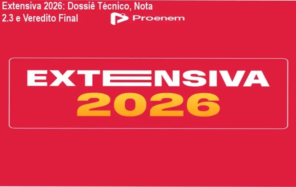 Capa da análise técnica do curso Extensiva 2026 do Grupo Pro para preparação ENEM