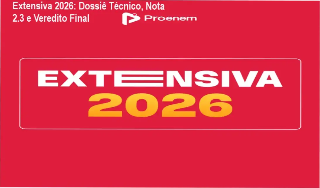 Capa da análise técnica do curso Extensiva 2026 do Grupo Pro para preparação ENEM