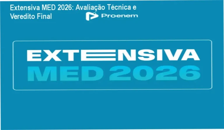 Interface de estudo do curso Extensiva MED 2026 para vestibular de Medicina