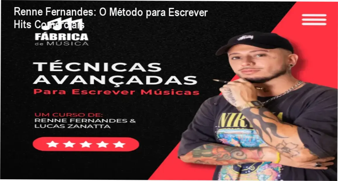 Fábrica de Música de Renne Fernandes apresentando bastidores de composição e técnicas de songwriting