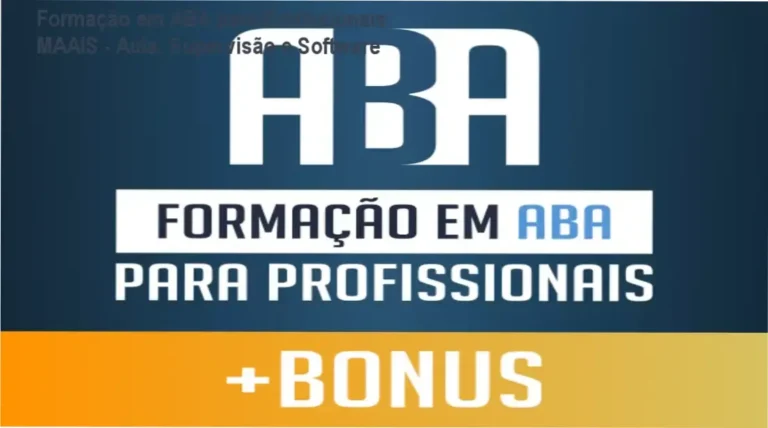 Curso Formação em ABA MAAIS com supervisão exclusiva e acesso garantido ao software SociAutism
