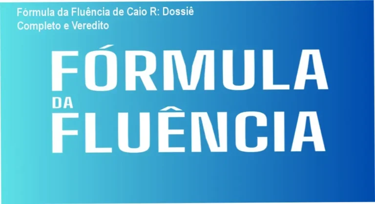 Interface do curso Fórmula da Fluência de Caio R apresentando o método de aprendizado de inglês para brasileiros