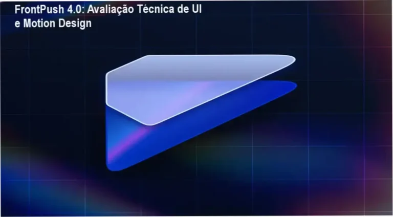 Interface do curso FrontPush 4.0 exibindo projetos de UI Design e Motion Design