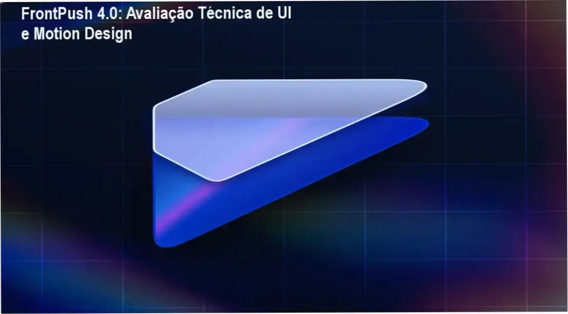 Interface do curso FrontPush 4.0 exibindo projetos de UI Design e Motion Design