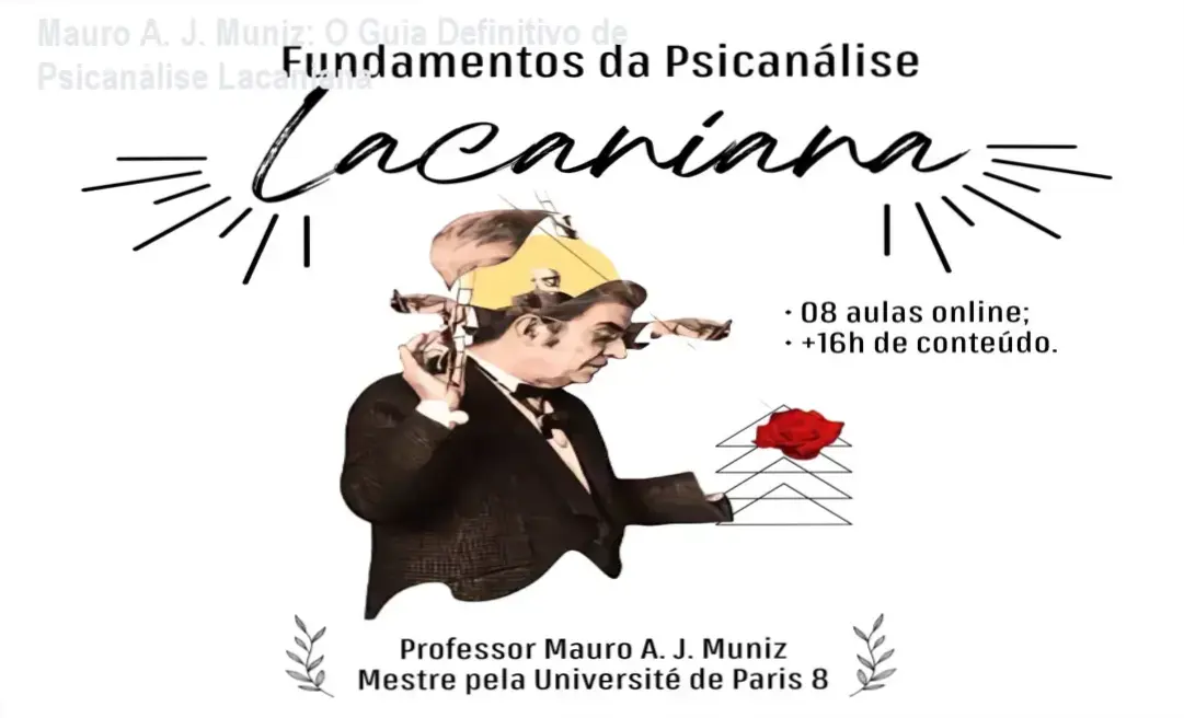 Estudo detalhado do curso Fundamentos da Psicanálise Lacaniana de Mauro A. J. Muniz mostrando estrutura teórica