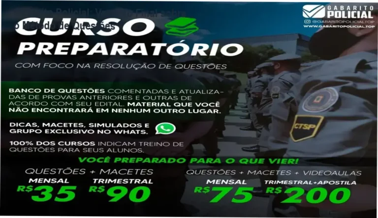 Gabarito Policial de Paulo Ricardo: visão interna da plataforma e resolução de questões