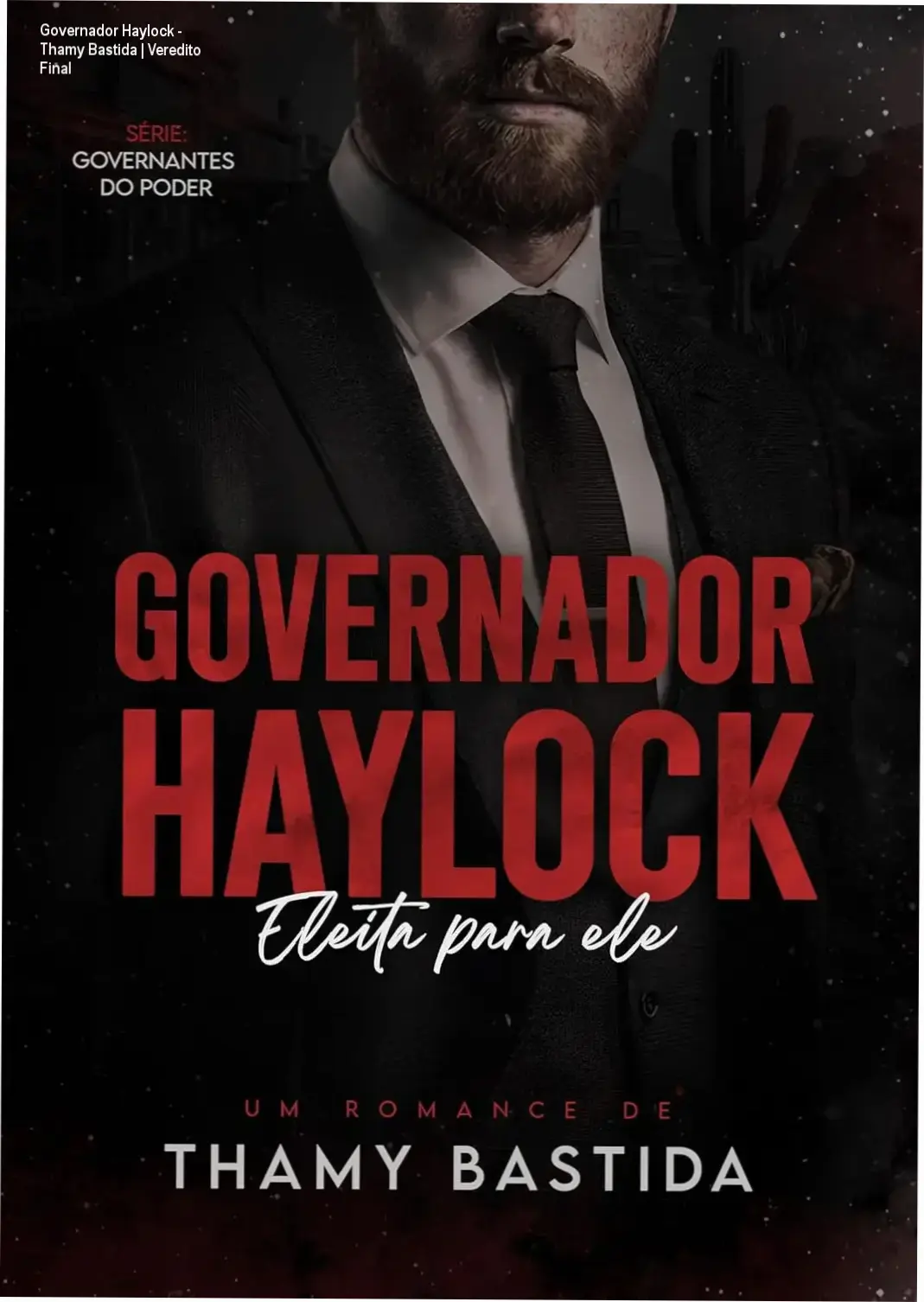 Capa do ebook Governador Haylock de Thamy Bastida em dispositivo Kindle