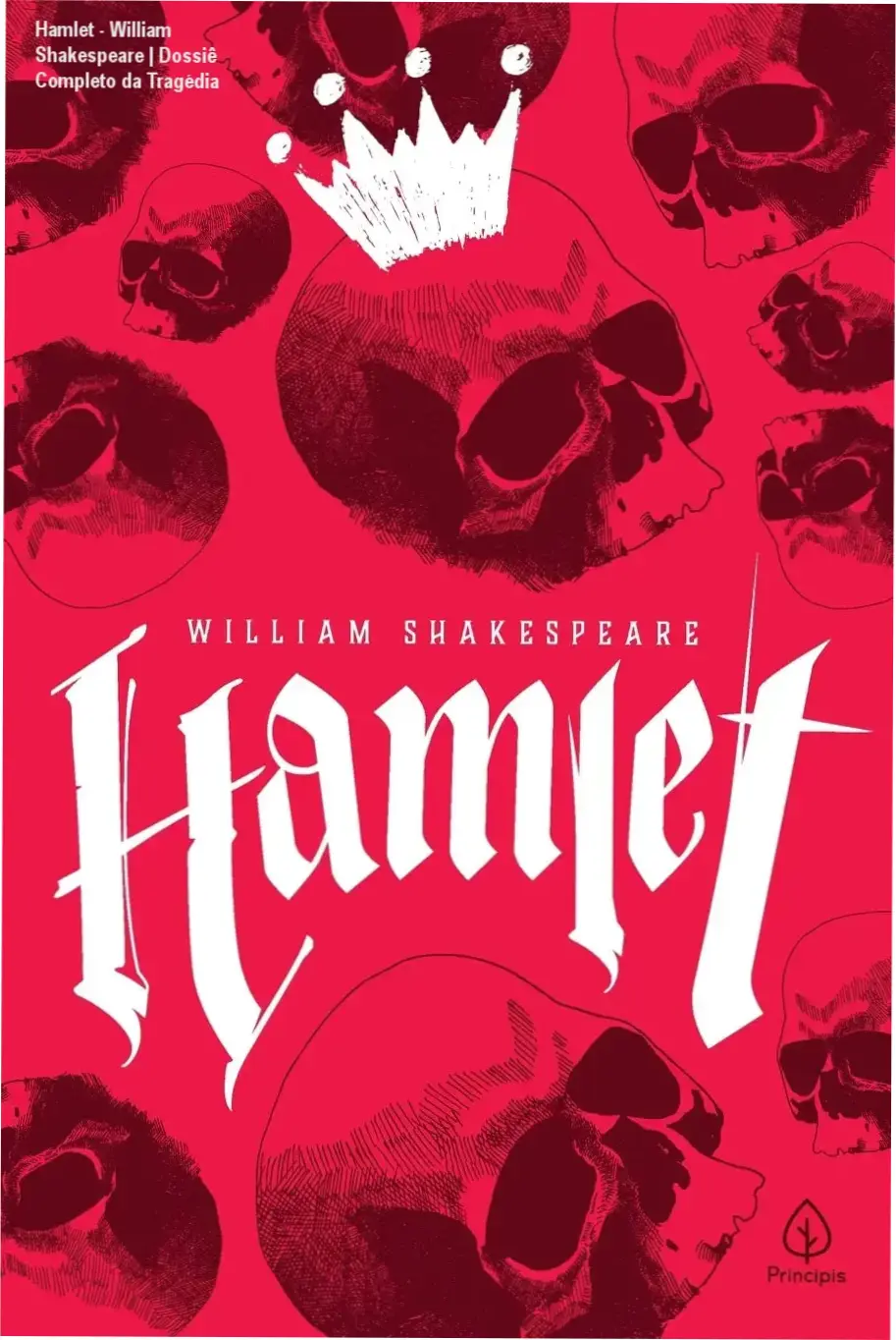 Capa do livro Hamlet de William Shakespeare, edição adaptada em prosa