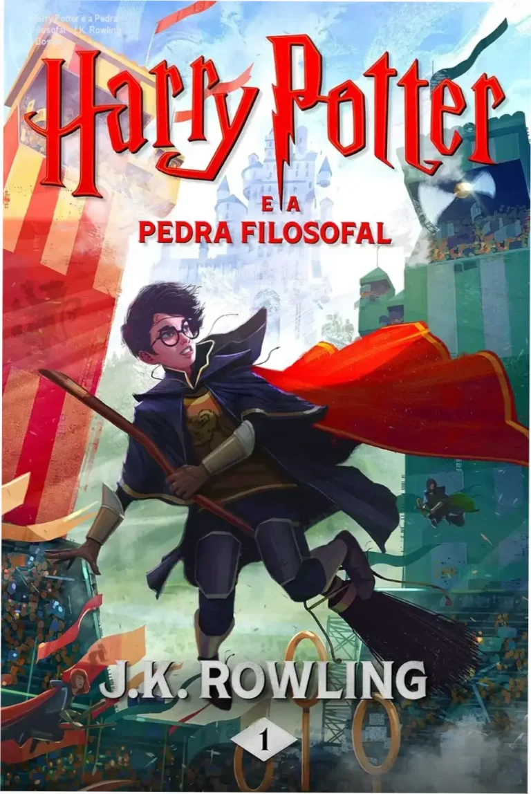 Capa do eBook Harry Potter e a Pedra Filosofal de J.K. Rowling em dispositivo Kindle