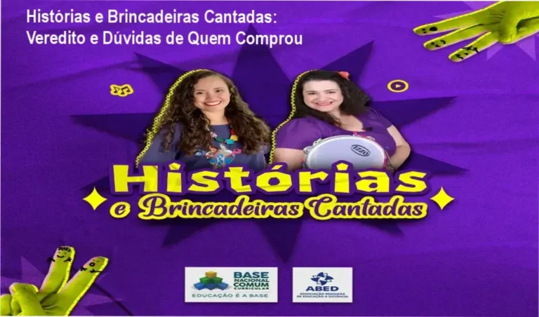 Professor usando recursos do Histórias e Brincadeiras Cantadas com crianças em roda de musicalização