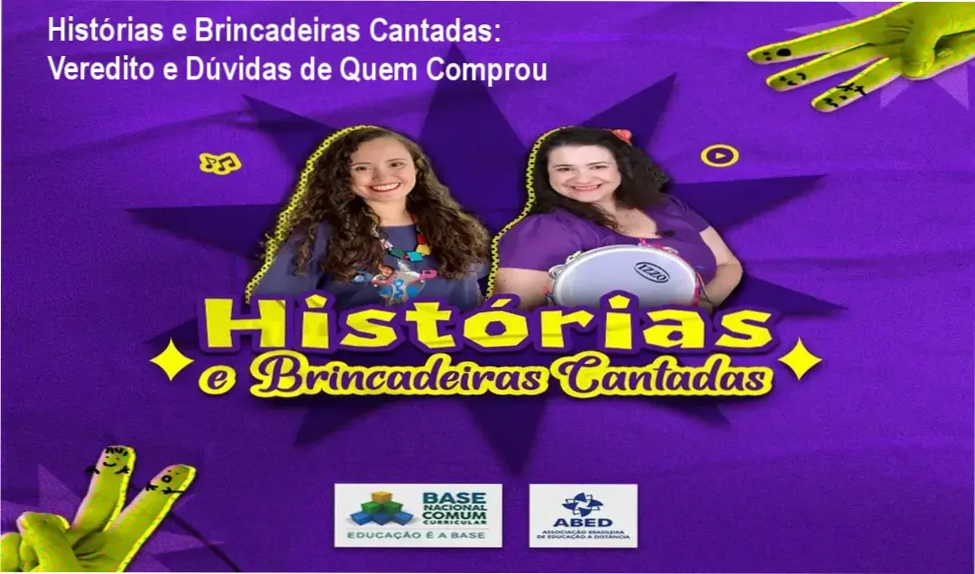 Professor usando recursos do Histórias e Brincadeiras Cantadas com crianças em roda de musicalização