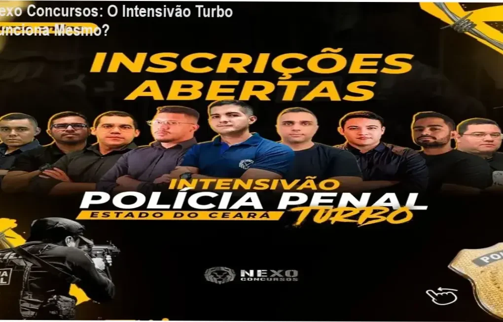 Plataforma de estudos Intensivão Turbo da Nexo Concursos exibindo cronograma de metas diárias