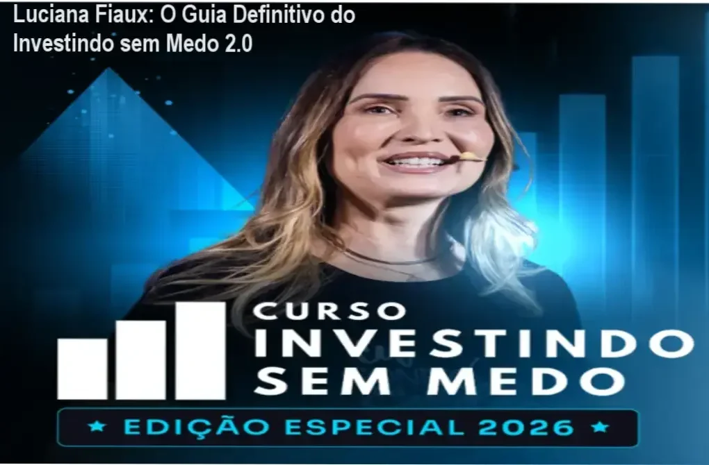 Interface e bastidores do curso Investindo sem Medo da Luciana Fiaux em plataforma digital