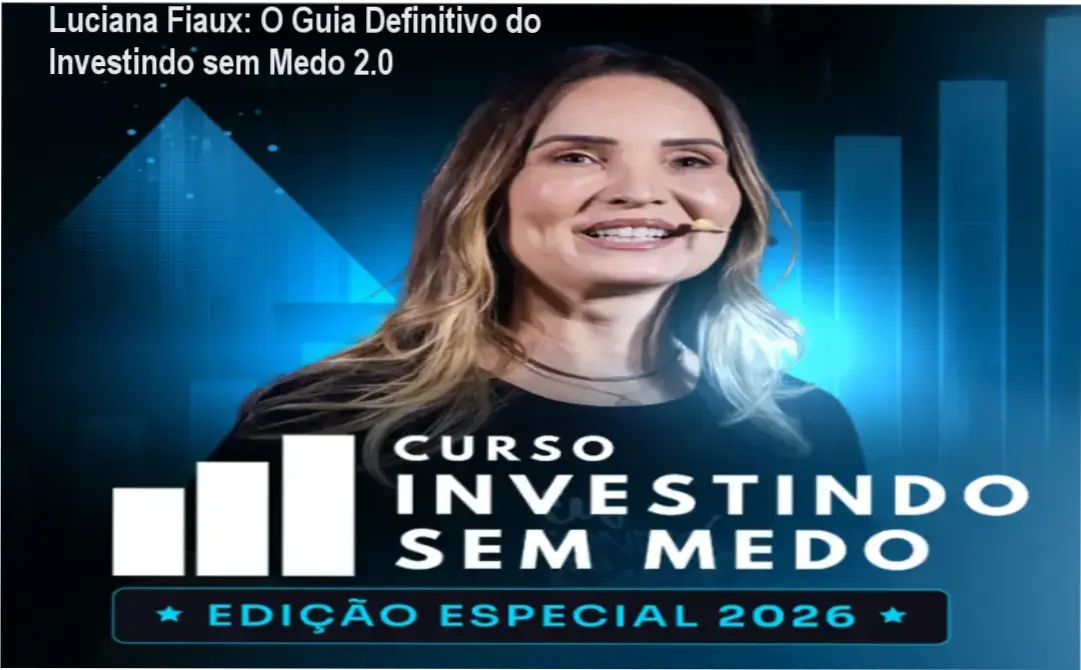 Interface e bastidores do curso Investindo sem Medo da Luciana Fiaux em plataforma digital