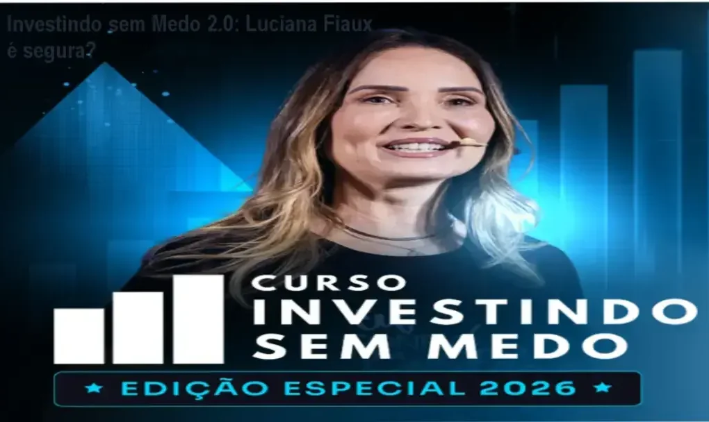 Interface do curso Investindo sem Medo 2.0 de Luciana Fiaux mostrando área de membros e materiais complementares