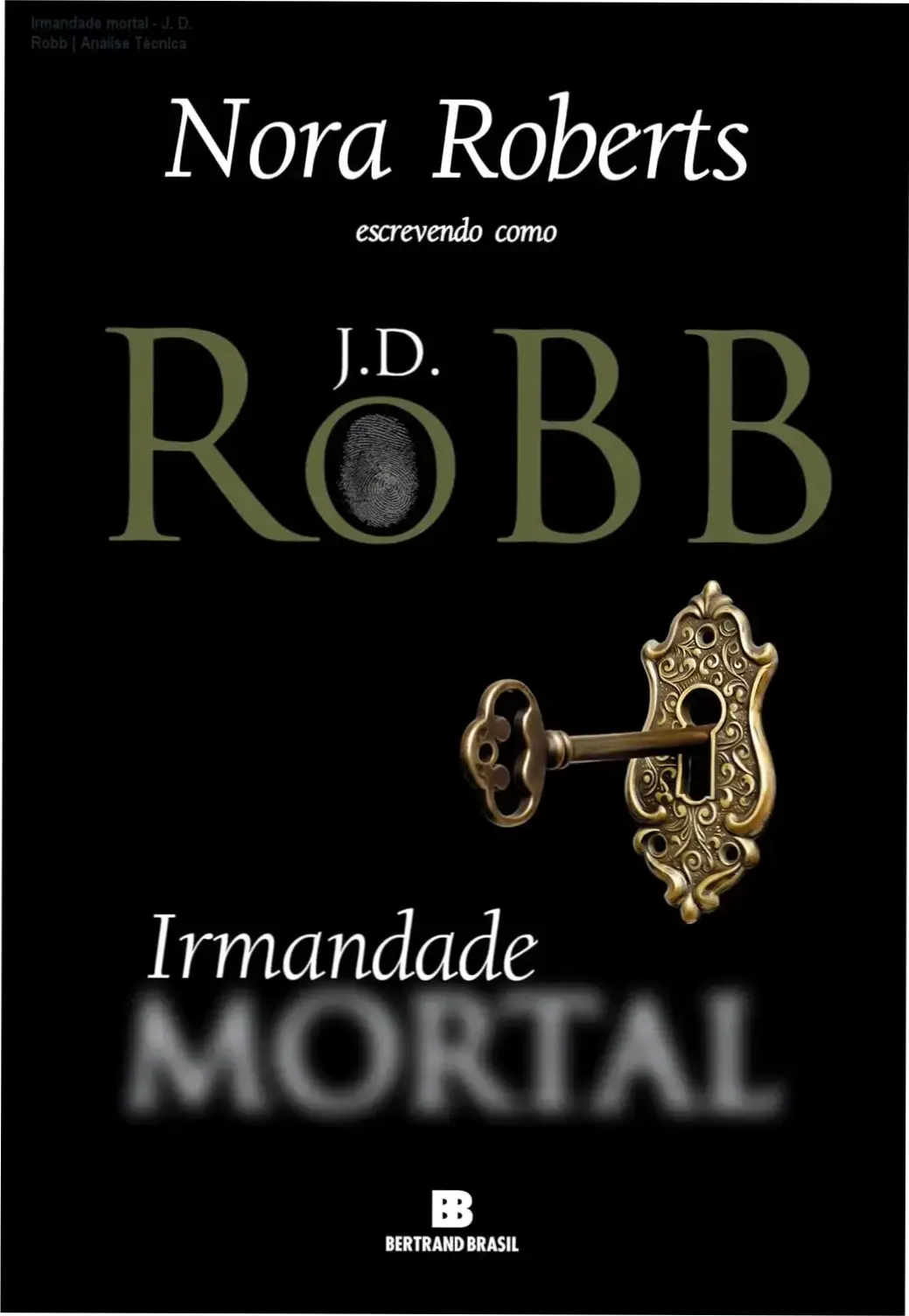 Capa do ebook Irmandade Mortal de J. D. Robb exibida em leitor Kindle
