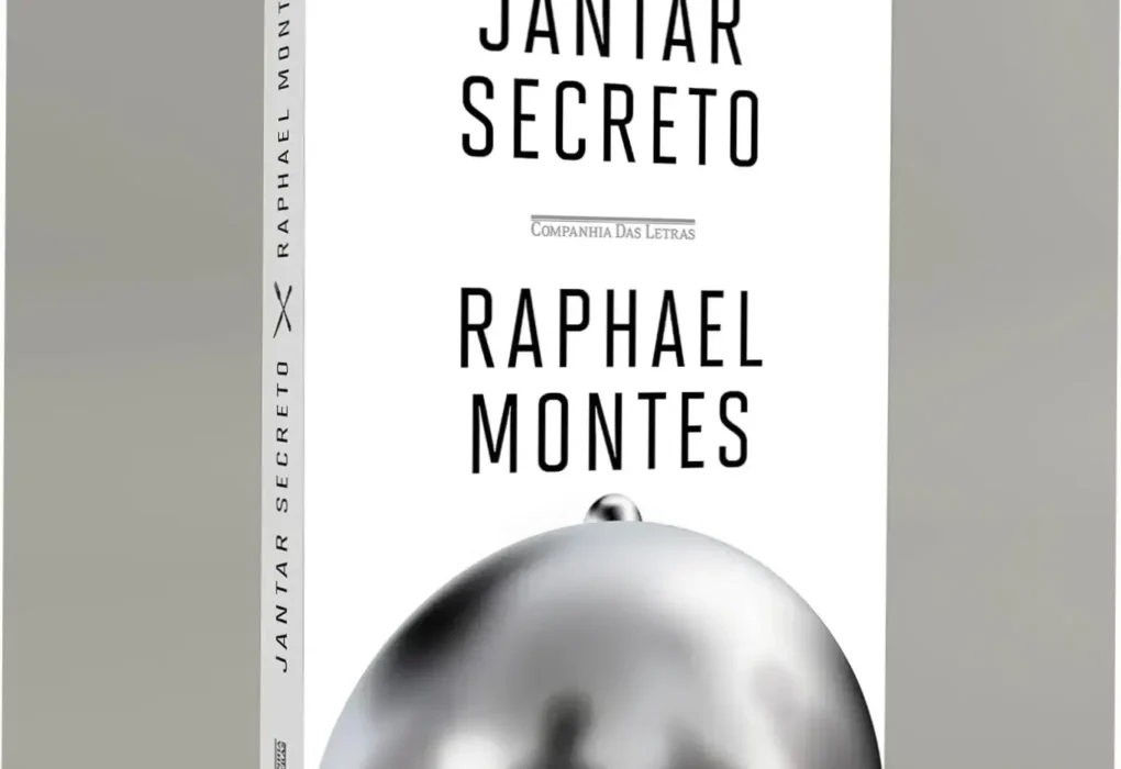 Capa dura da edição de colecionador de Jantar Secreto de Raphael Montes, com detalhes de corte pintado e destaque na trama dos jantares secretos.