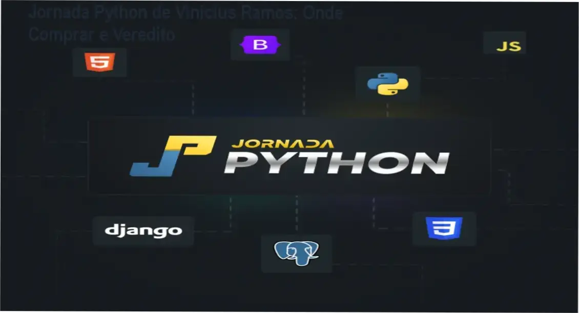 Plataforma de estudos da Jornada Python com Vinícius Ramos exibindo módulos de Django e APIs
