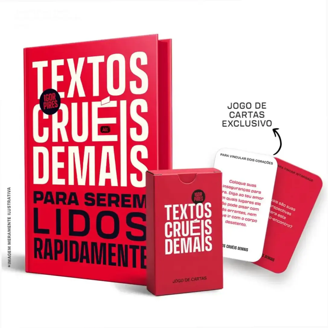 Capa da edição de luxo comemorativa do livro Textos Cruéis Demais para serem lidos rapidamente de Igor Pires
