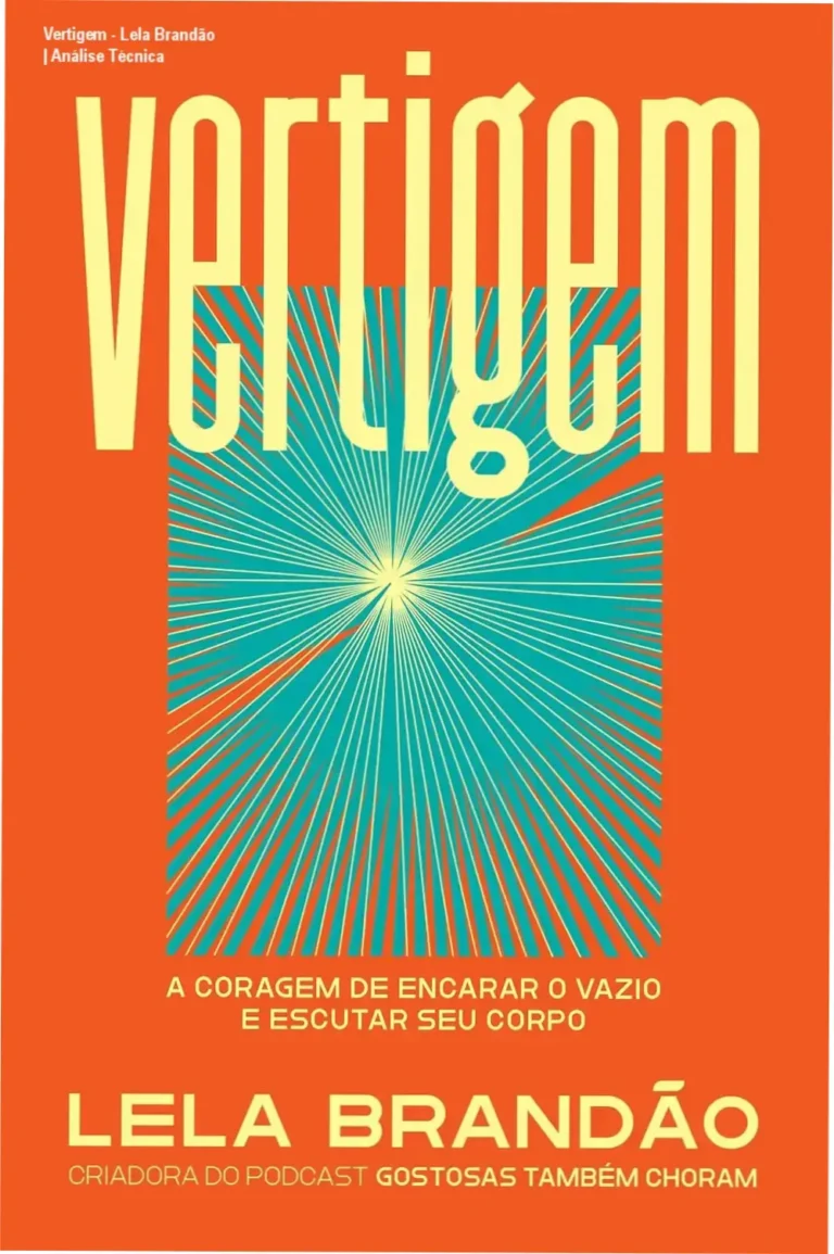 Capa do livro Vertigem de Lela Brandão sobre reconexão corporal e saúde mental feminina