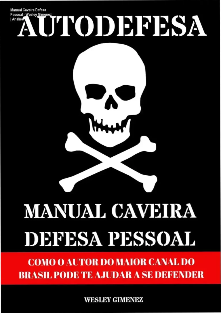 Capa do ebook Manual Caveira de Defesa Pessoal por Wesley Gimenez sobre estratégia de autodefesa urbana