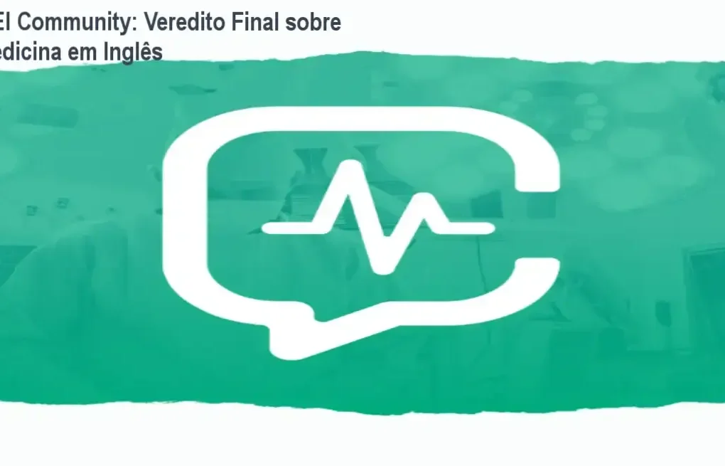 Interface de estudo do MEI Community com foco em literatura científica e casos clínicos em inglês