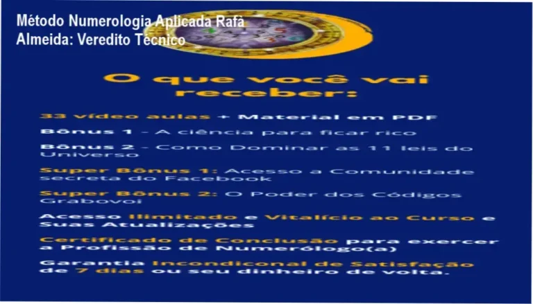 Método Numerologia Aplicada Rafà Almeida: visão interna e funcionamento do curso