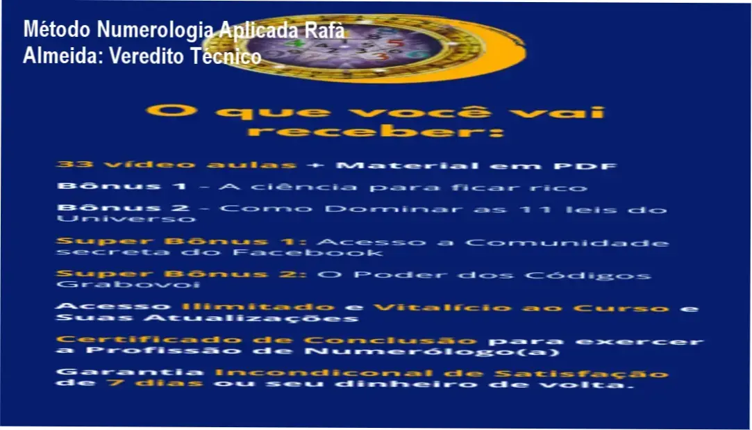 Método Numerologia Aplicada Rafà Almeida: visão interna e funcionamento do curso