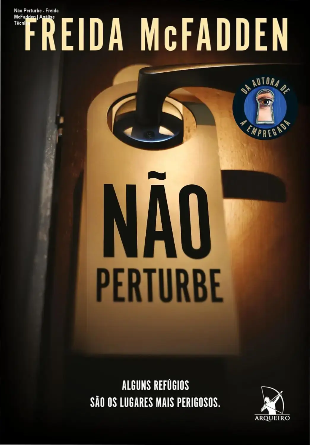 Capa do livro Não Perturbe de Freida McFadden em formato ebook
