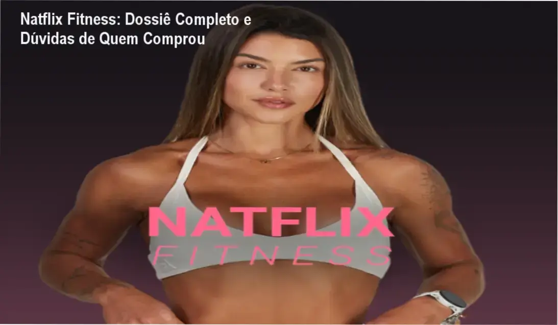 Interface da plataforma Natflix Fitness exibindo programas de treino feminino e cardápios nutricionais