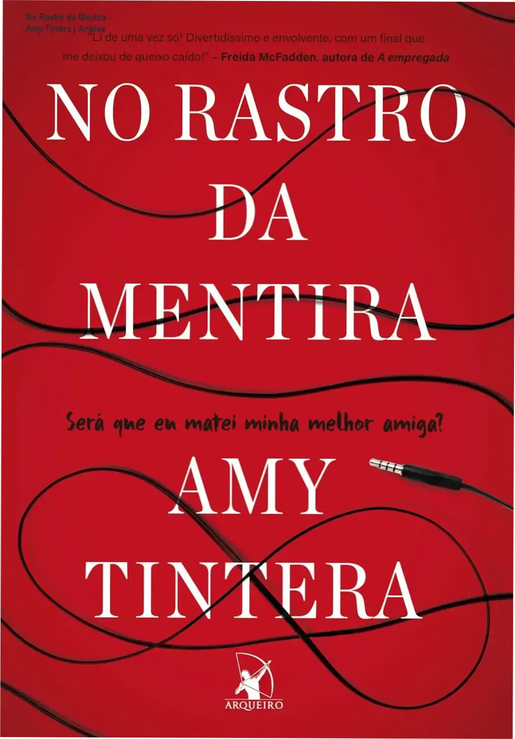 Capa do ebook No Rastro da Mentira de Amy Tintera exibida em leitor digital com diagramação de podcast