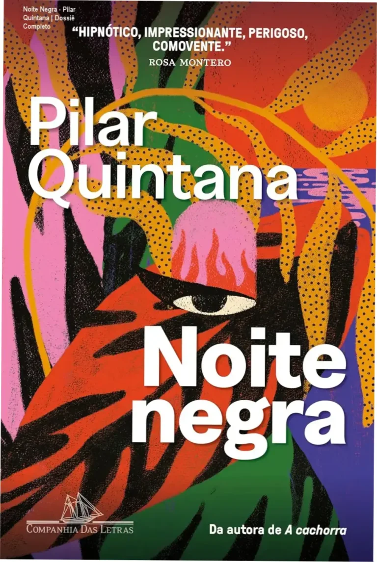 Capa do livro Noite Negra de Pilar Quintana em ambiente de leitura introspectiva