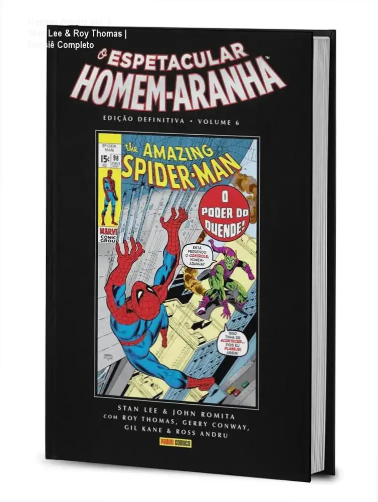 Capa da edição definitiva do Espetacular Homem-Aranha Vol 6 por Stan Lee e Roy Thomas
