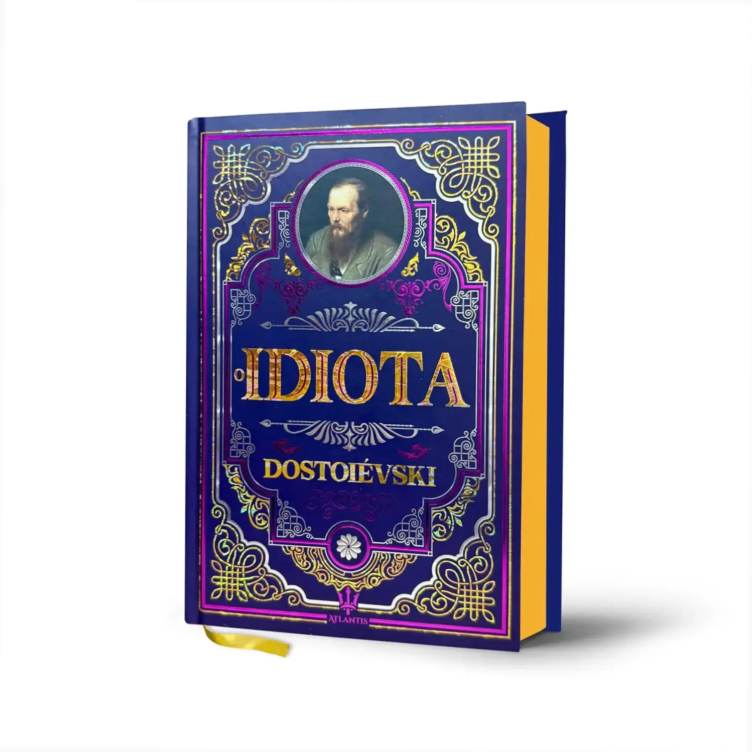Livro O Idiota de Fiódor Dostoiévski em edição de luxo com capa dura e acabamento sofisticado