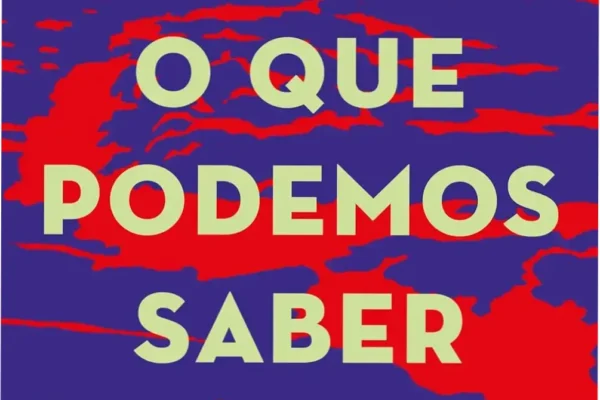 Capa do ebook 'O que podemos saber' simbolizando conhecimento e desastre ambiental