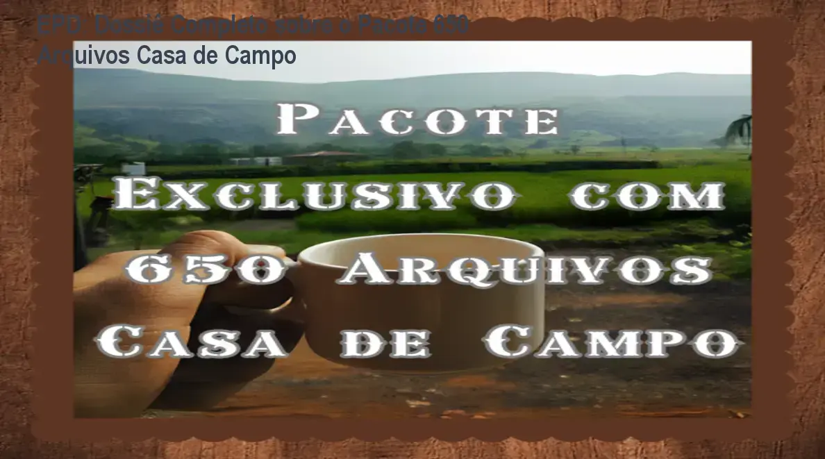Visão interna do Pacote Exclusivo com 650 Arquivos Casa de Campo da EPD exibindo arquivos DWG e modelos 3D