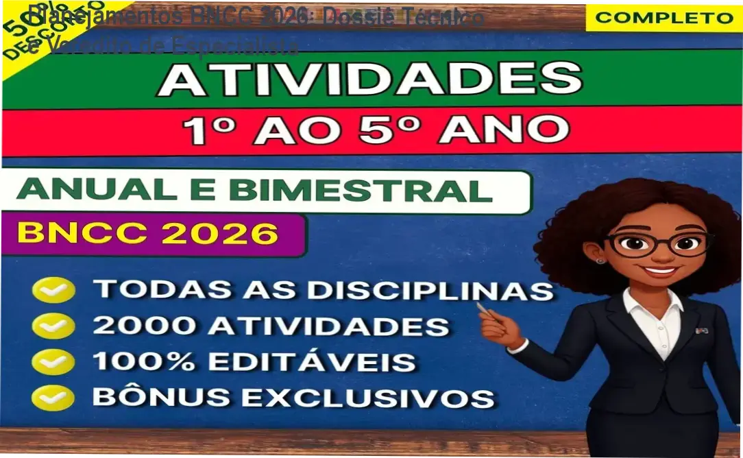 Captura de tela dos modelos de planejamento BNCC 2026 editáveis no Word com códigos de competência e habilidades destacados