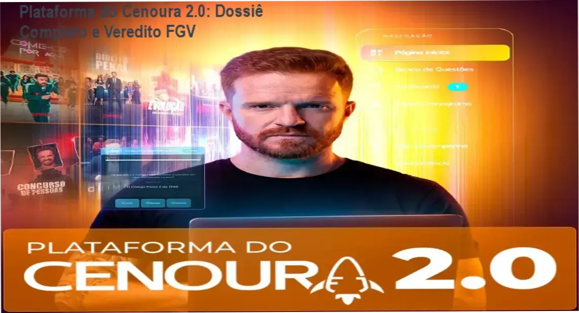 Plataforma do Cenoura 2.0 de Gui Roriz: visão interna das aulas e banco de questões