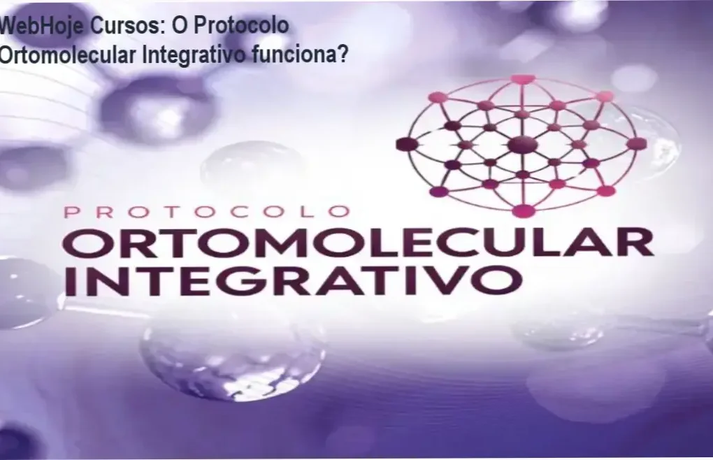 Interface de aprendizado do Protocolo Ortomolecular Integrativo da WebHoje Cursos mostrando módulos de bioquímica e terapias integrativas