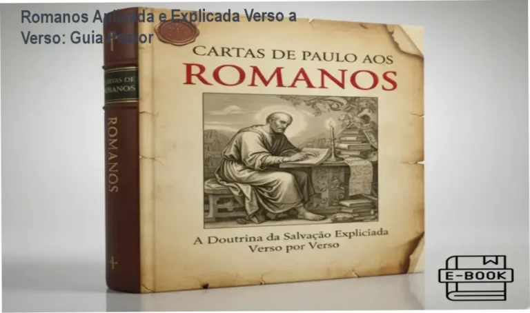 Capa do e-book Romanos Aplicada e Explicada Verso a Verso da Bíblia Academy, material para pastores e líderes.