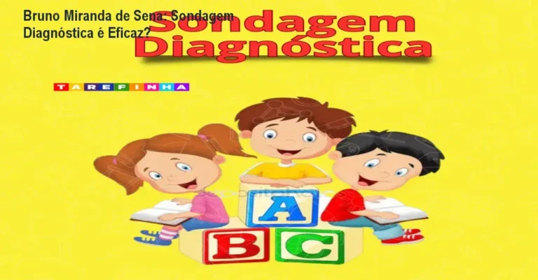 Visão interna da apostila Sondagem Diagnóstica de Bruno Miranda de Sena detalhando atividades de alfabetização