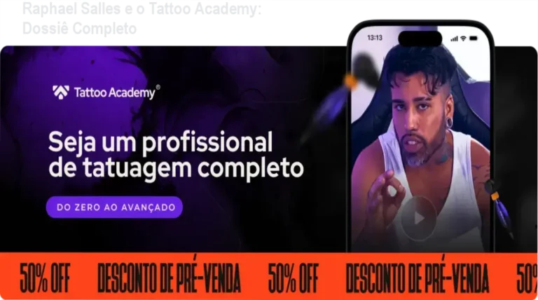 Bastidores e estrutura interna do curso Tattoo Academy de Raphael Salles
