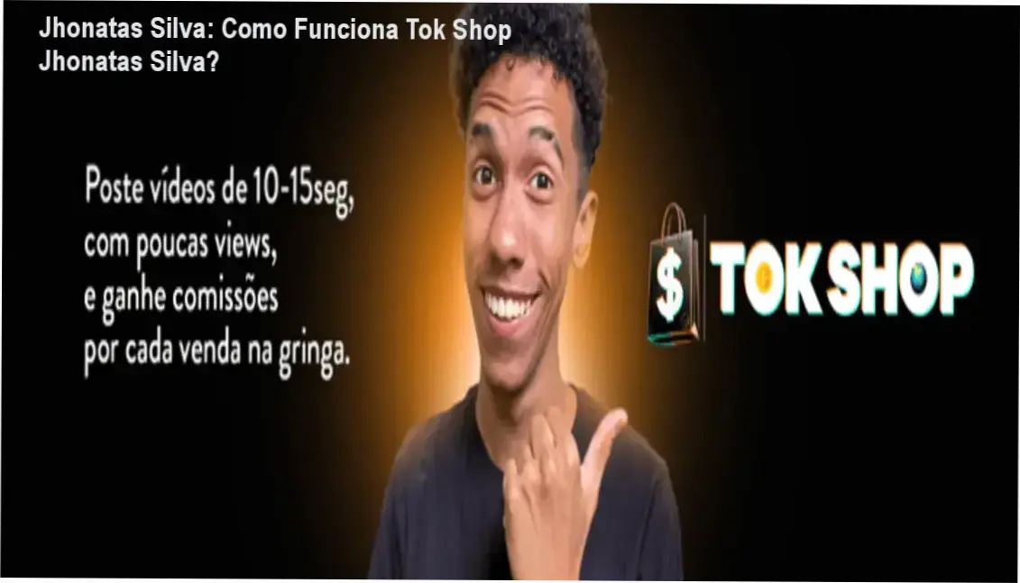 Jhonatas Silva mostrando o funcionamento do Tok Shop com IA e perfil dark para automação de vídeos