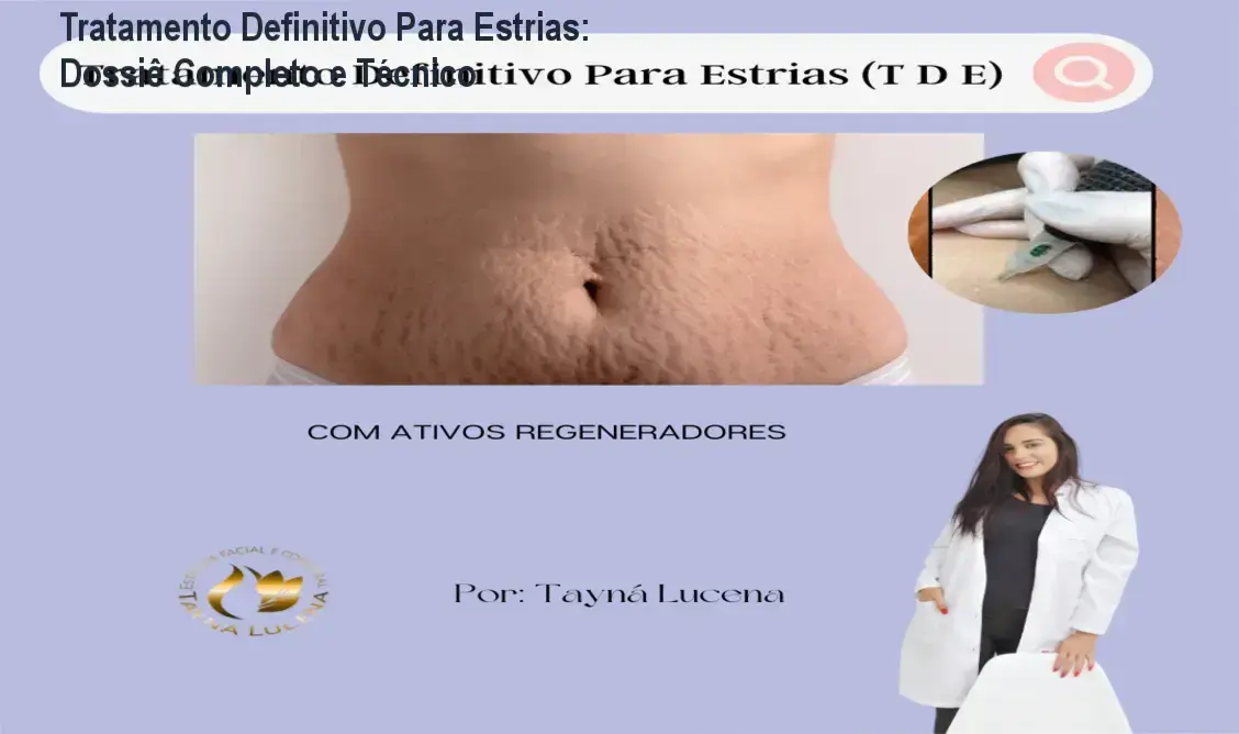 Profissional de estética aplicando técnica de regeneração dérmica para tratamento de estrias