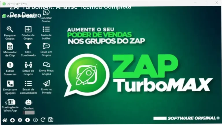 ZAPTurboMAX bastidores funcionamento visão interna software automação WhatsApp
