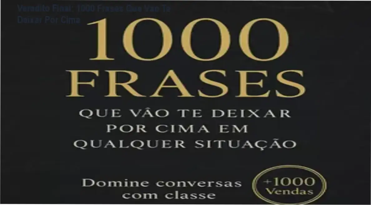 Capa do ebook 1000 Frases Que Vão Te Deixar Por Cima destacando inteligência social