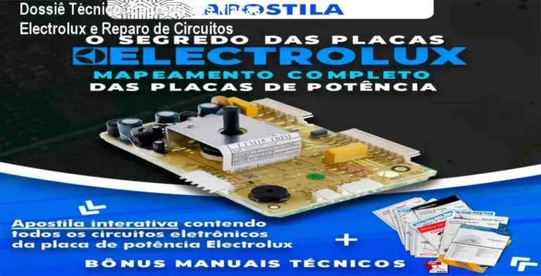 Técnico analisando circuitos da Apostila Segredo das Placas Electrolux