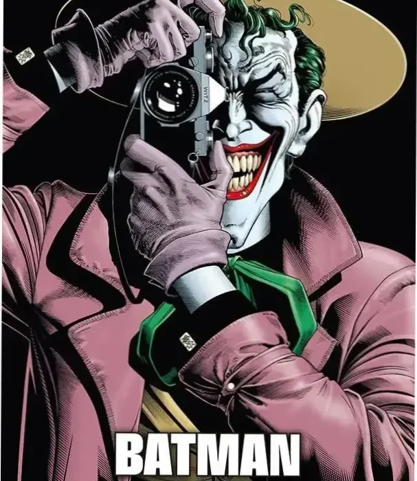Capa da graphic novel Batman A Piada Mortal com arte de Brian Bolland