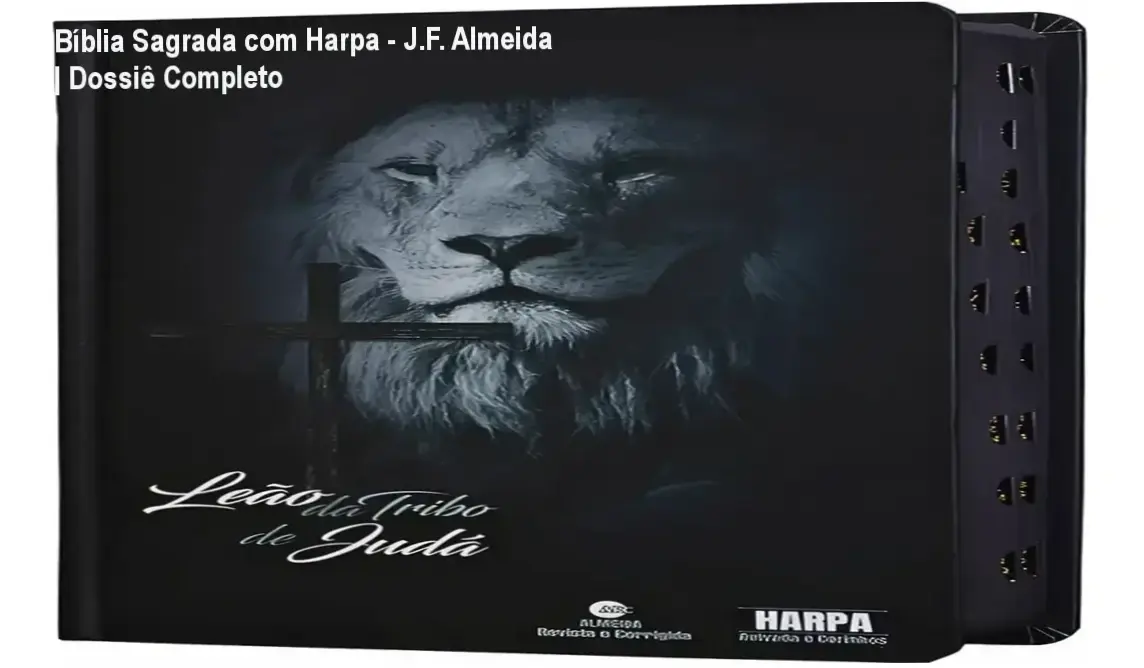 Bíblia Sagrada com Harpa versão Almeida ARC em capa de luxo com índice