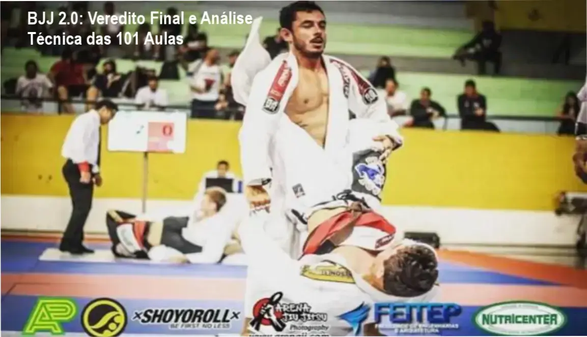 Interface do curso BJJ 2.0 com a estrutura das 101 aulas de Jiu-Jitsu para evolução técnica